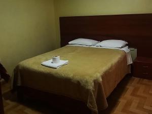 Postel nebo postele na pokoji v ubytování Hostal Kollarón