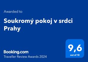 Fotografie z fotogalerie ubytování Soukromý pokoj v srdci Prahy v Praze