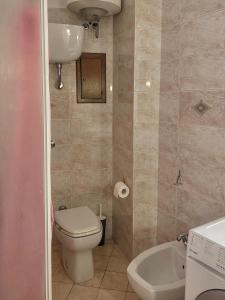 uma pequena casa de banho com WC e lavatório em Peperoni House - Sea and Mountain Experience em San Marco Argentano