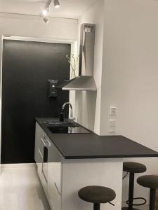 A kitchen or kitchenette at Chic Studio for Two Close to Metro