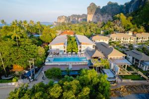 an aerial view of a resort with a pool at Railay Princess Resort & Spa-SHA Extra Plus in Railay Beach