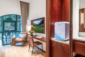 Wuyu Hotel, Jinyun Mountain & Southwest University的厨房或小厨房