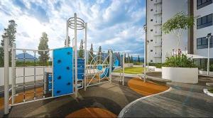a playground in a building next to a building at Seri Ipoh - Horizon Apartment in Ipoh