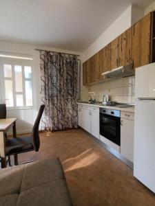Kuchyň nebo kuchyňský kout v ubytování Apartment Luka near Dubrovnik
