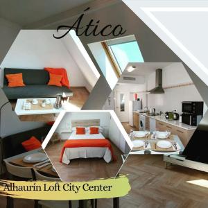 A seating area at Ático by Alhaurín Loft City Center