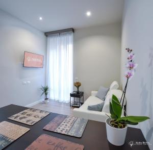 TV a/nebo společenská místnost v ubytování Alba Rosa Rooms