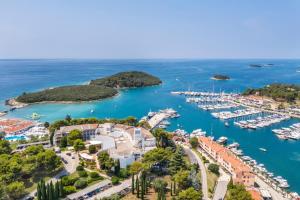 an aerial view of a harbor with boats at Adria Pearl Appartments in Vrsar