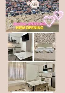 un collage de fotos de un nuevo apartamento en Residence Rimini Relax, en Rímini