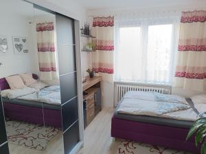Postel nebo postele na pokoji v ubytování Apartmán Kolářová