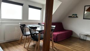 Et opholdsområde på Studio Le Mat vue Mer
