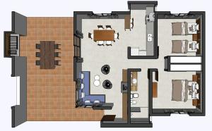 a floor plan of a house at Casas Acrux in Nono