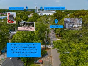 a collage of photos of the view of the wichita beach convention centers at Rejuvenation and Relaxation in Virginia Beach