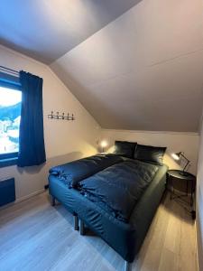 a bedroom with a large bed in a room at Rjukan Sentrum Apartments NO 1 in Rjukan