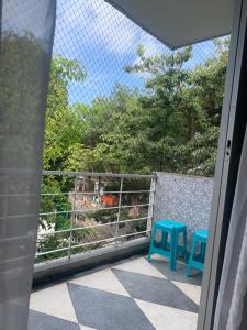 Balcon ou terrasse dans l'établissement Apt para 3 pessoas no centro do Recife