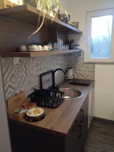cocina con fregadero y encimera en Apartman Nej&Se Ravne, en Visoko