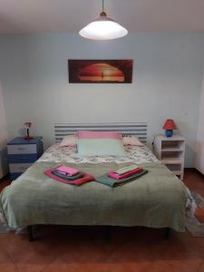 - une chambre avec un lit et 2 serviettes dans l'établissement VILLA LILLI, à Ferrare