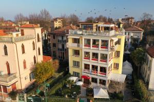 an overhead view of a building in a city at Oasis Lagoon Estate in Venice-Lido
