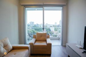 Televisyen dan/atau pusat hiburan di Cookandmusicapartments Forvm Molas Lopez