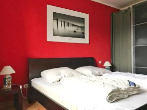 Postel nebo postele na pokoji v ubytování Villa Daheim - Kajüte 12