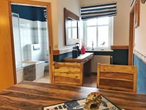 Kuchyň nebo kuchyňský kout v ubytování Villa Daheim - Kajüte 12