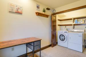 a laundry room with a washer and dryer at Spacious Ronks Getaway with Deck and Grill! in Ronks