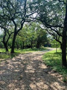 a dirt road in a park with trees at Mosaic On The Hill in San Marcos