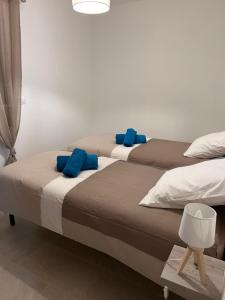 Ένα ή περισσότερα κρεβάτια σε δωμάτιο στο Villa pedicervu haut +24 φωτογραφίες