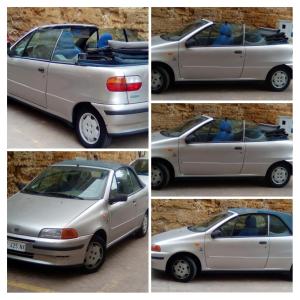 four pictures of a silver car parked in a parking lot at Lampedusa Low Prices in Lampedusa