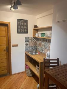Kuchyň nebo kuchyňský kout v ubytování Apartmány MonTexas
