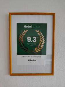 Certifikát, ocenenie alebo iný dokument vystavený v ubytovaní Stiborka