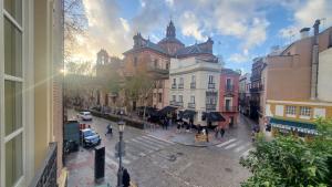 a view of a city street with a building at Magdalena Plaza City Center 2 in Seville