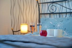 Ein Bett oder Betten in einem Zimmer der Unterkunft Bungalow "Wiesenblick"