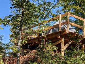 domek na drzewie na drzewie w obiekcie TrekkingCamp Himmelsterrassen w mieście Bad Peterstal-Griesbach