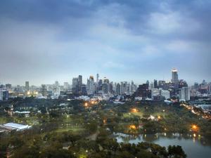 a view of a city skyline at night with at SO/ Bangkok in Bangkok
