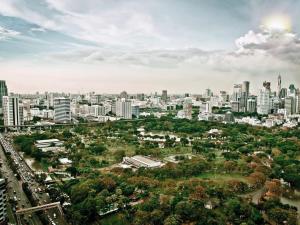 an aerial view of a city with tall buildings at SO/ Bangkok in Bangkok