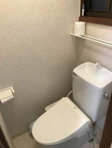 a bathroom with a white toilet and a sink at ZY House in Osaka