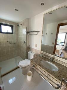 Koupelna v ubytování Flat REFORMADO em hotel no Jardins