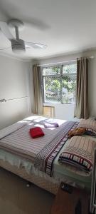 a bedroom with a bed and a window at Apartamento bambu Laranjeiras in Rio de Janeiro