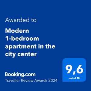 ein Screenshot des Modem-Schlafzimmers-Apartments im Stadtzentrum in der Unterkunft Modern 1-bedroom apartment in the city center in Thessaloniki