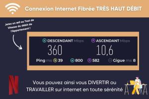 uma captura de ecrã de uma página web de uma rede de televisão de fibra de Internet atinge o défice de culpa em Travel - Near fairs and city center - Mon Groom em Troyes