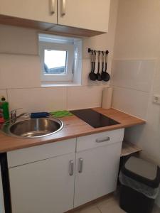 Kuchyň nebo kuchyňský kout v ubytování Flat Bangoua