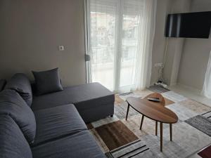 a living room with a couch and a table at Ioannina city center - Michelangelo Apartments - B2 in Ioannina