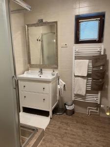 Bilik mandi di Galéria Mini Apartman