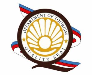 a logo for the department of tourism and quality services at Manzil Anilao B&B in Mabini