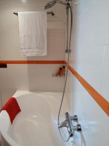 a bathroom with a sink and a shower at CAL BENAIGES in Tartareu +56 photos