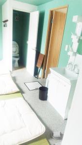 Hananogo Ikebukuro - Vacation STAY 16116v في طوكيو: حمام مع حوض ومرحاض