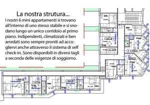 桑塔斯維爾的住宿－Le casette di Frà al Bondì，图表建筑的平面图
