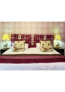 - un grand lit dans une chambre avec deux lampes dans l'établissement The Old Merchants House - The Highlands Room, à Southampton