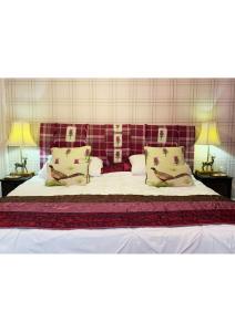 a large bed in a bedroom with two lamps at The Old Merchants House - The Highlands Room in Southampton