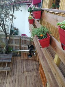 La cabane du Truquet的阳台或露台